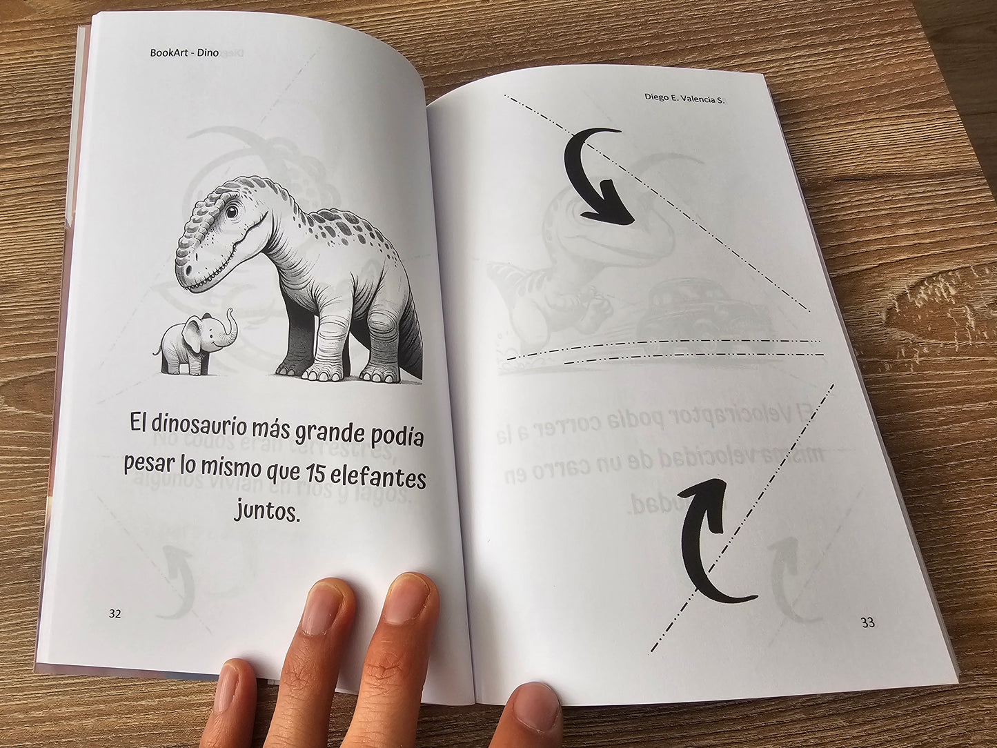 Libro infantil de Book Folding - Dino