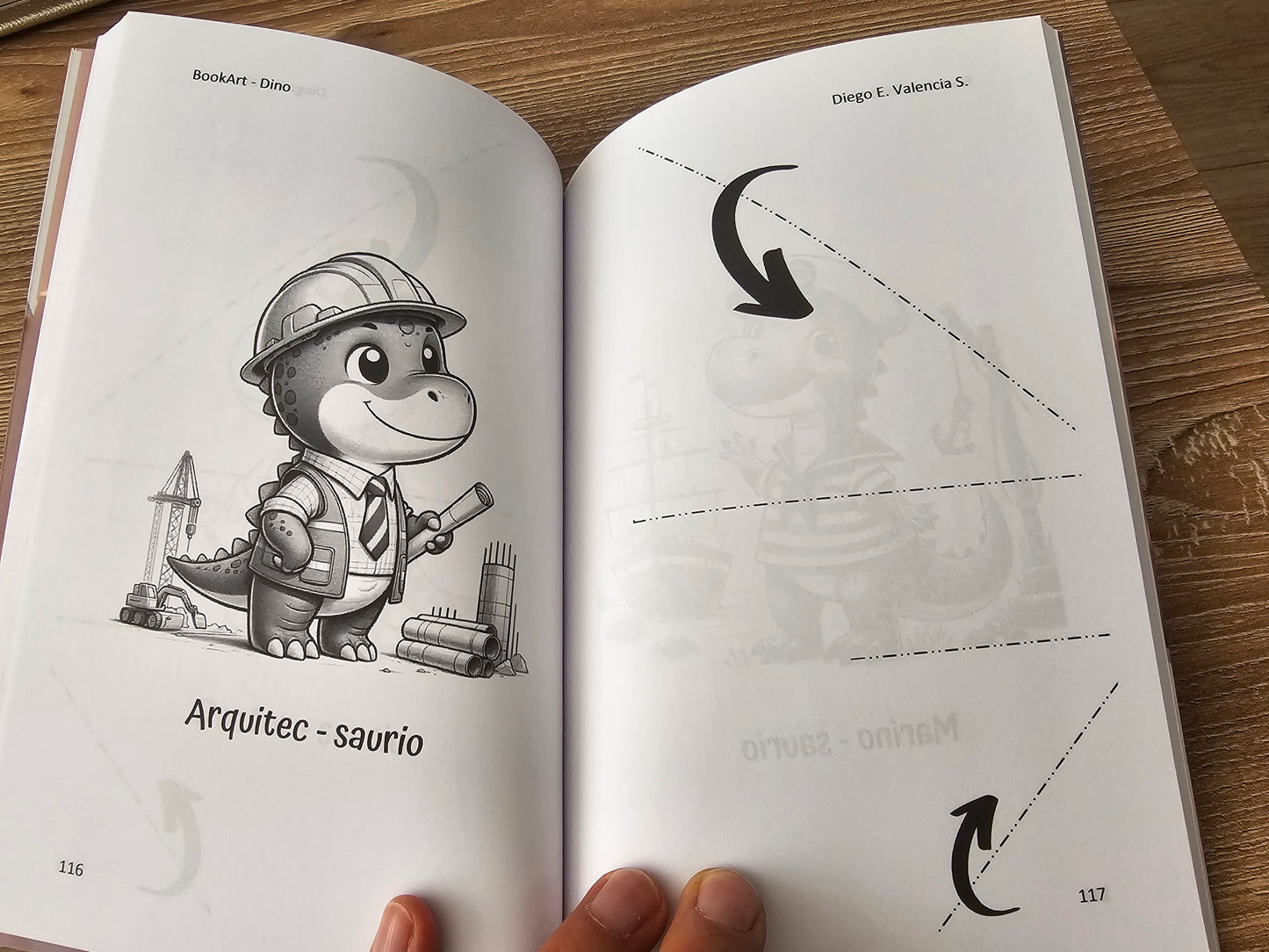 Libro infantil de Book Folding - Dino