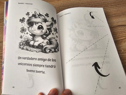 Libro infantil de Book Folding - Unicornio