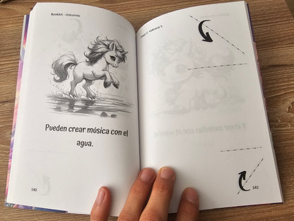 Libro infantil de Book Folding - Unicornio