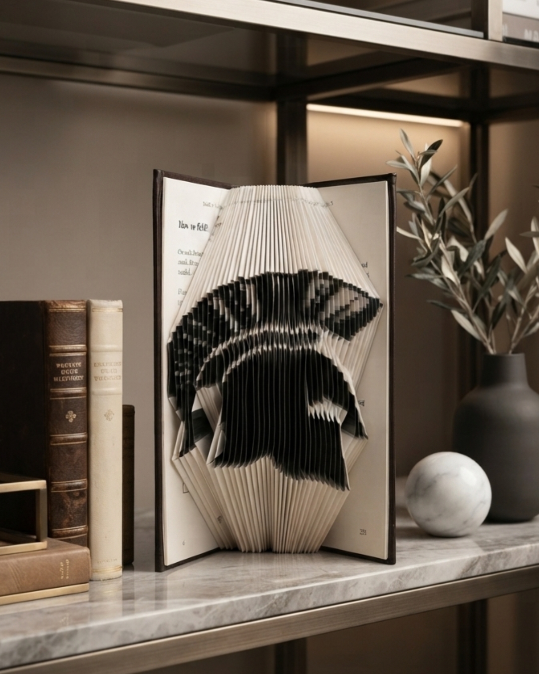 BookArt Gladiator 3D sculpture