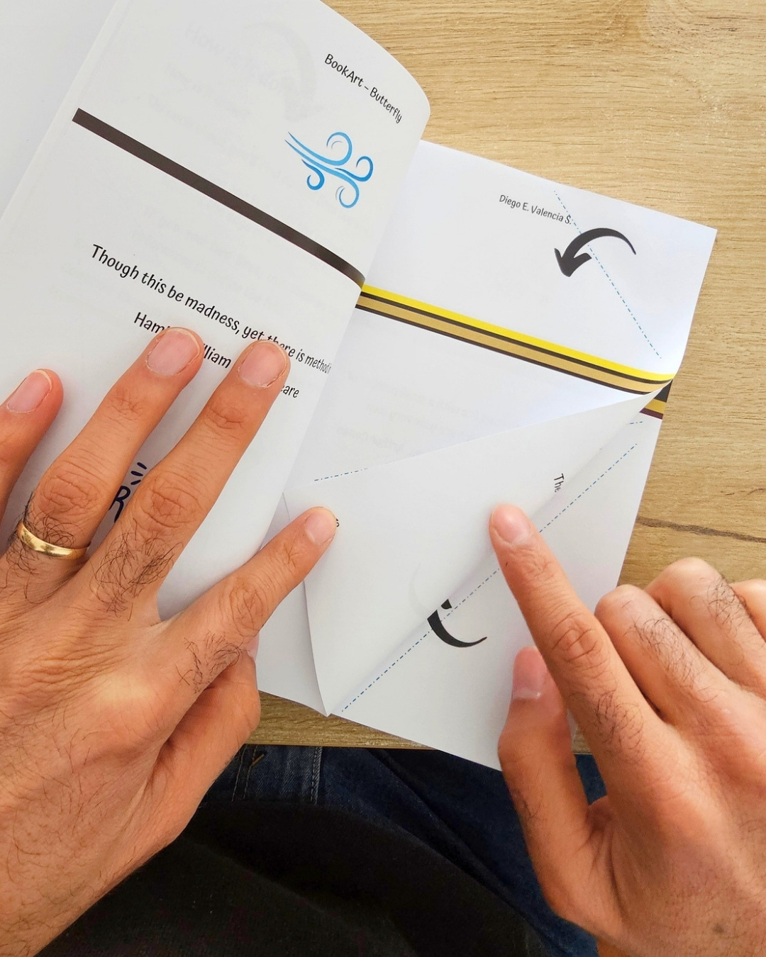 Book folding sculpture