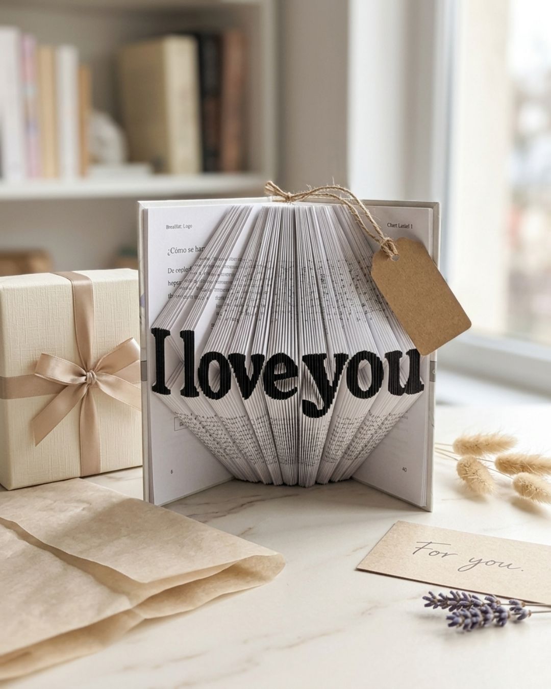 I Love You BookArt